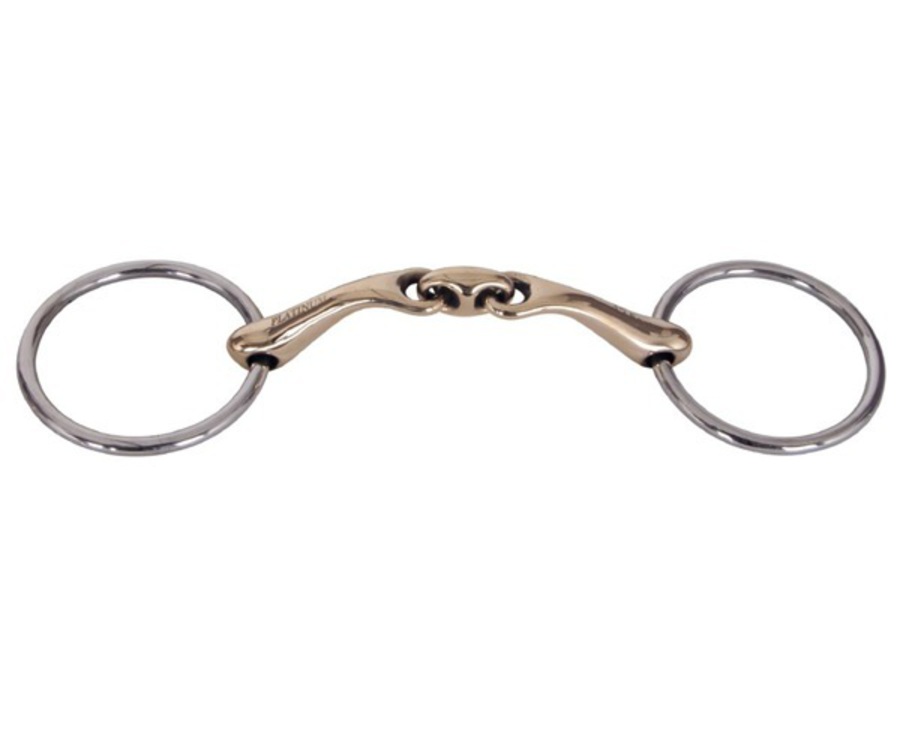 Platinum German Silver Curved Mouth Training Bit with Lozenge image 0